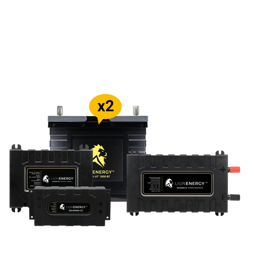 Buy Lion Energy RV and Off-Grid 12V Lithium Battery 210Ah Solar Power System with Inverter (0 Battery Warmers, 0 Solar Panels And 1 Battery Charger)