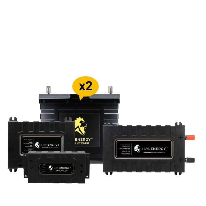 Buy Lion Energy RV and Off-Grid 12V Lithium Battery 210Ah Solar Power System with Inverter (0 Battery Warmers, 0 Solar Panels And 1 Battery Charger)