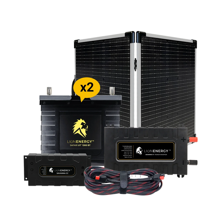 Buy Lion Energy RV and Off-Grid 12V Lithium Battery 210Ah Solar Power System with Inverter (0 Battery Warmers, 1 Solar Panel And 0 Battery Chargers)