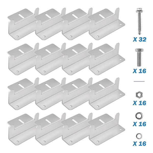 Lowest Price for BougeRV Solar Panel Mounting Z Bracket Mount Kits Supporting | ISE049