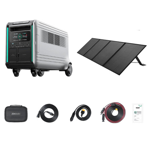 Buy Zendure Superbase V 6,438Wh / 3,800W Semi-Solid State Generator Kit | SuperBase V6400 + 200W Solar Panel