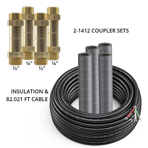 Buy MRCOOL DIYCOUPLER-14 + DIYCOUPLER-12 (2 Sets) w/ 75 ft of Communication Wire for 9K, 12K & 18k Line Set | DIYCOUPLER-1412K75