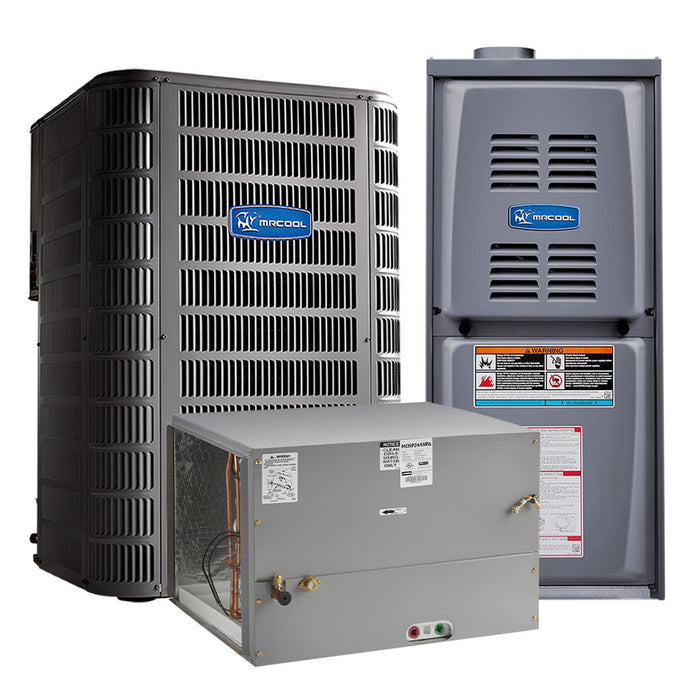Explore MRCOOL 80% AFUE 70K BTU, 3 Ton Upflow/Horizontal 5-Speed Gas Furnace | MGM80SE070B3A Features